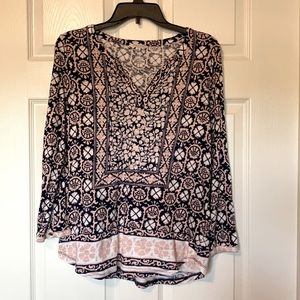 Lucky Brand pink Boho blouse